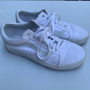 ONE WEEK ONLY! White old skool vans